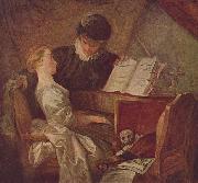 Jean-Honore Fragonard Die Musikstunde oil painting on canvas